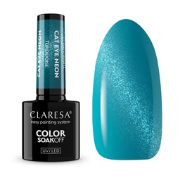 CLARESA UV/LED gél lakk 5g - CAT EYE Neon Turquoise