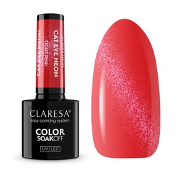 CLARESA UV/LED gél lakk 5g - CAT EYE Neon Light Pink