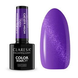 CLARESA UV/LED gél lakk 5g - CAT EYE Neon Purple