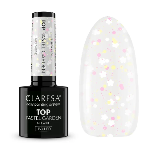 CLARESA UV/LED TOP No Wipe - Pastel Garden - 5 g