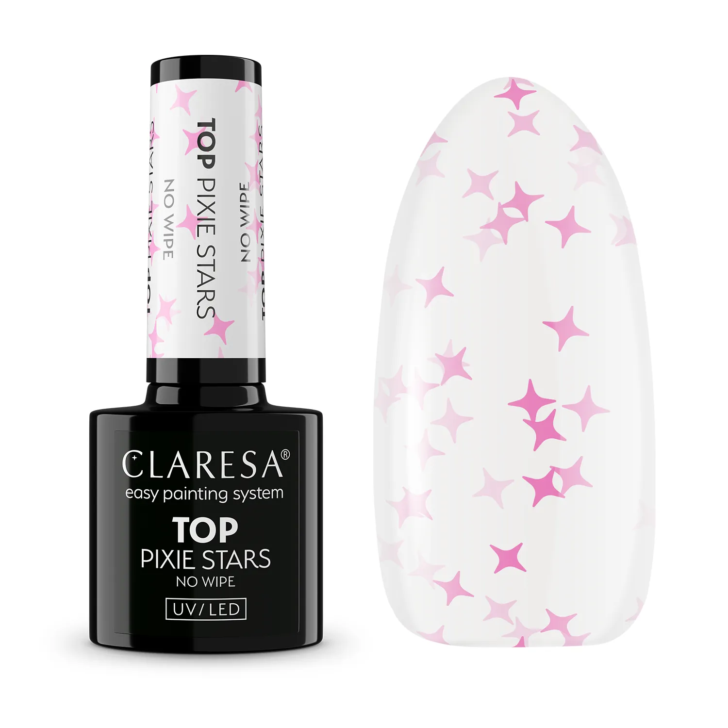 CLARESA UV/LED TOP No Wipe - Pixie Stars - 5 g