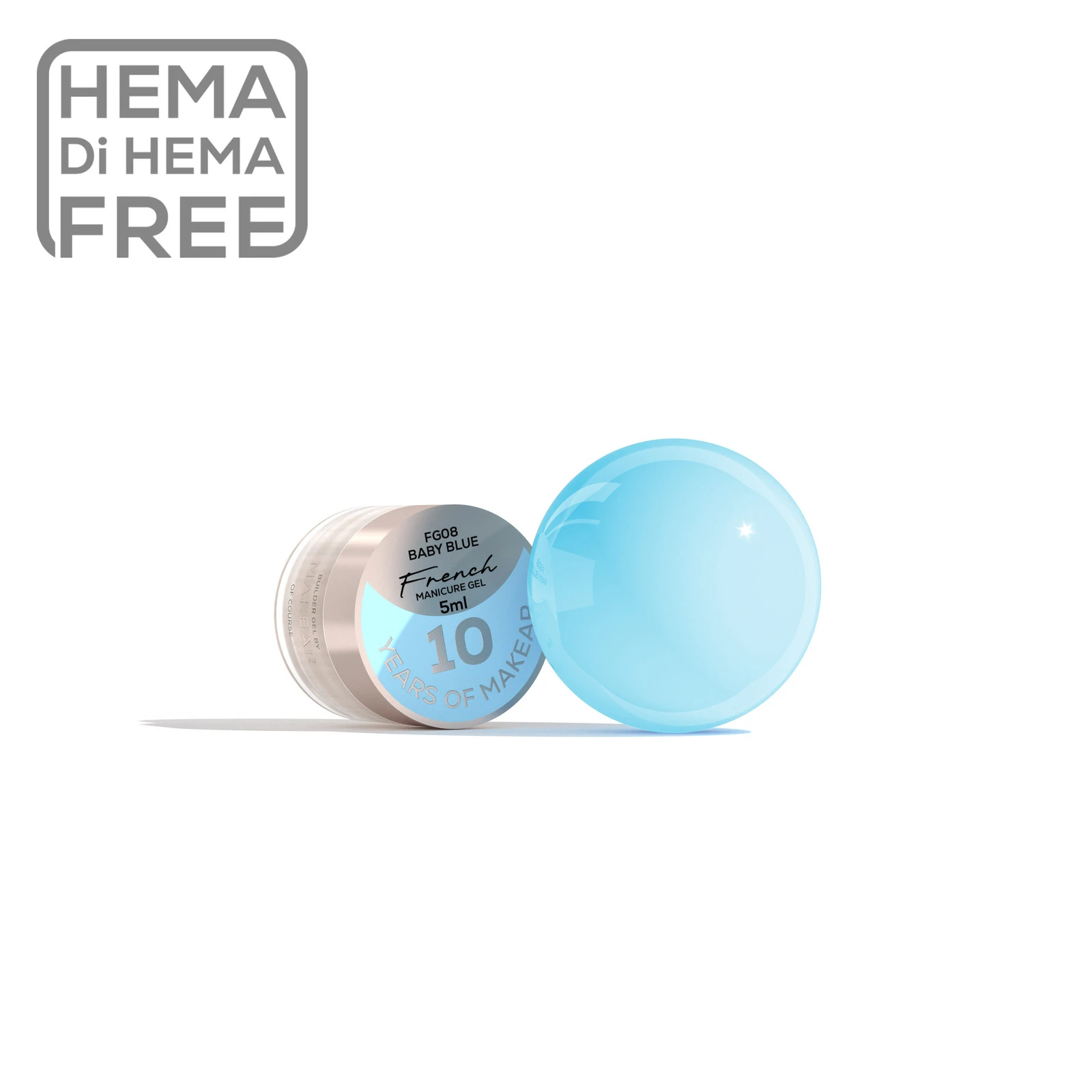 MAKEAR French Gel festőzselé FG08 - 5 ml - Baby Blue