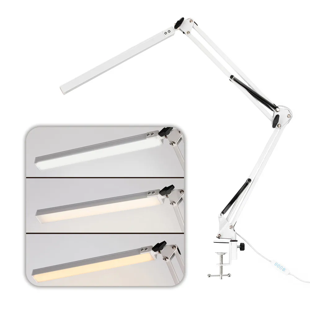 MT-328 csíptetős LED asztali munkalámpa 12W – fehér – 40 LED