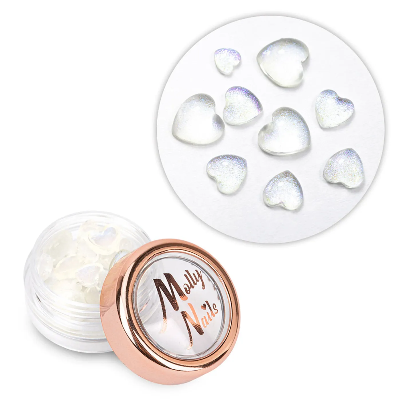 MollyNails 3D szív körömdísz No. 1 – 40 db