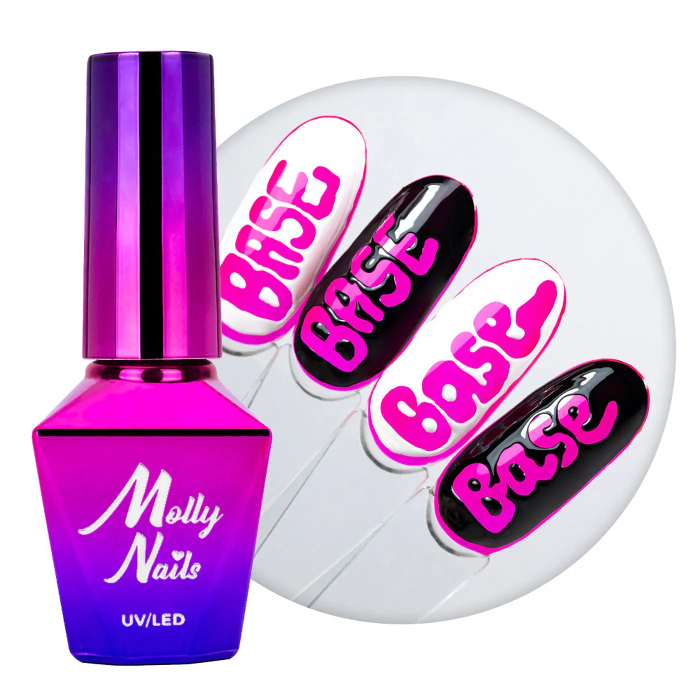 MollyNails Creative Flow Base HEMA/Di-HEMA-mentes effektalap 10 g