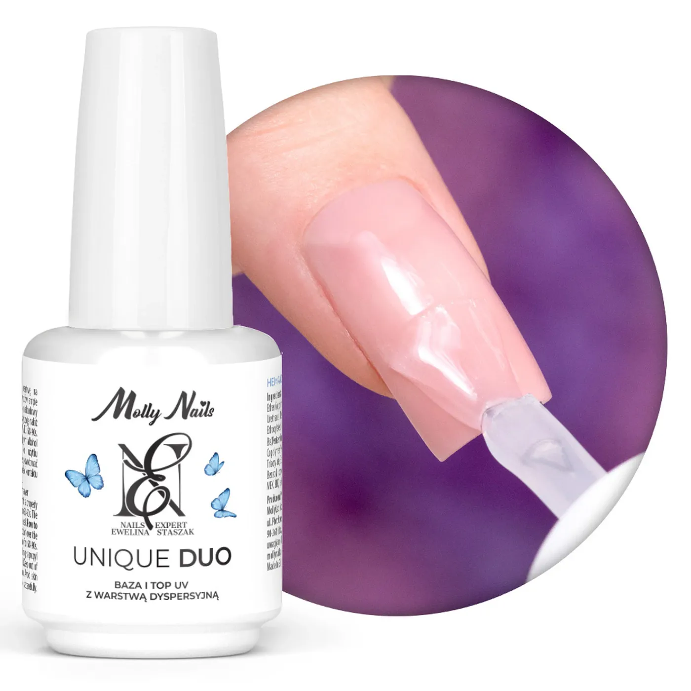 MollyNails Unique Duo Base & Top UV/LED 15 g