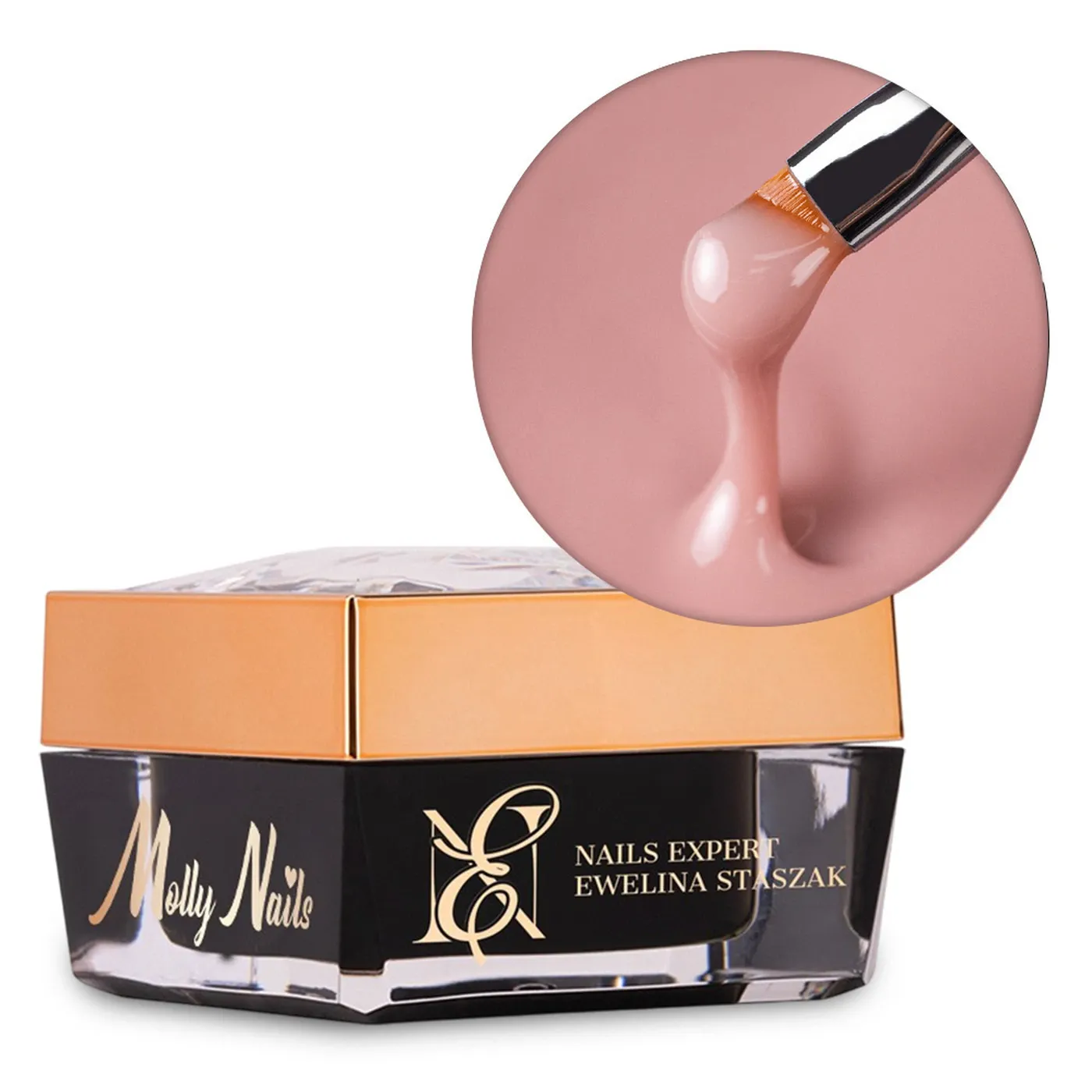 MollyNails Fluence Liquid Builder Gel – Salon Cover építőzselé 50 g