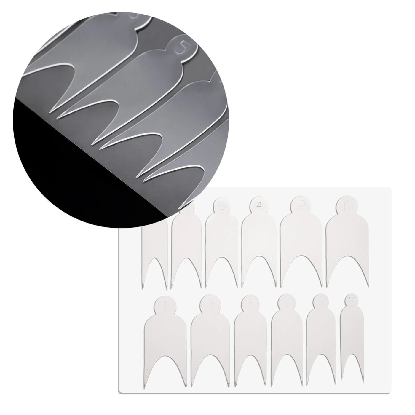 Szilikon francia sablonbetét Dual Form tiphez – 12 db