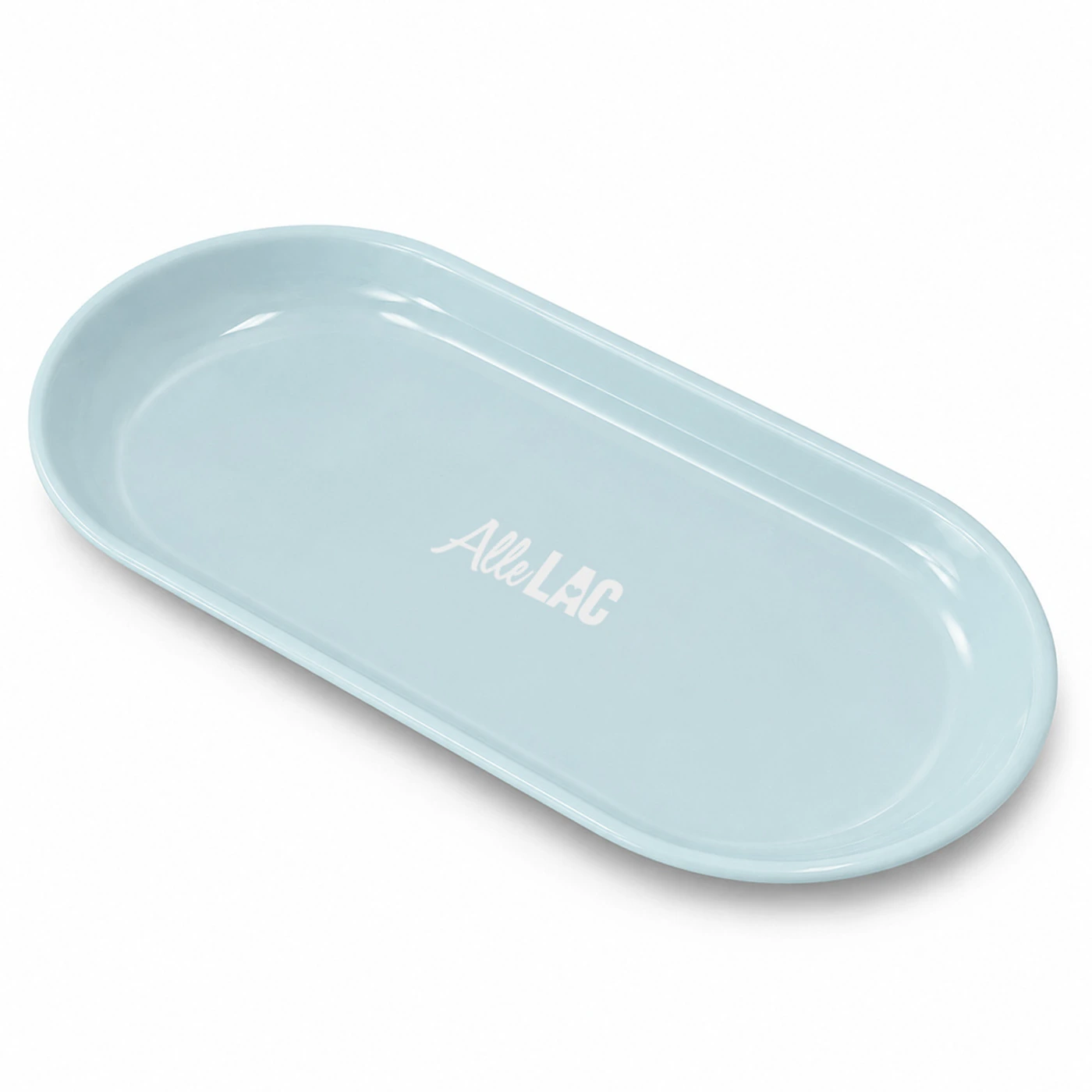 AlleLac ovális műanyag eszköztálca – kék – 17,8 × 8,3 cm