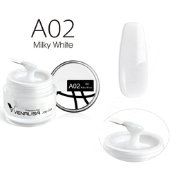 Venalisa Jelly Gel - új formula - 15 ml építőzselé - A02 Milky White