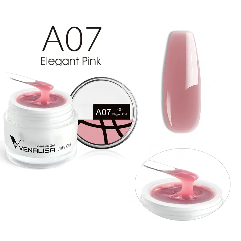 Venalisa Jelly Gel - új formula - 15 ml építőzselé - A07S Elegant Pink