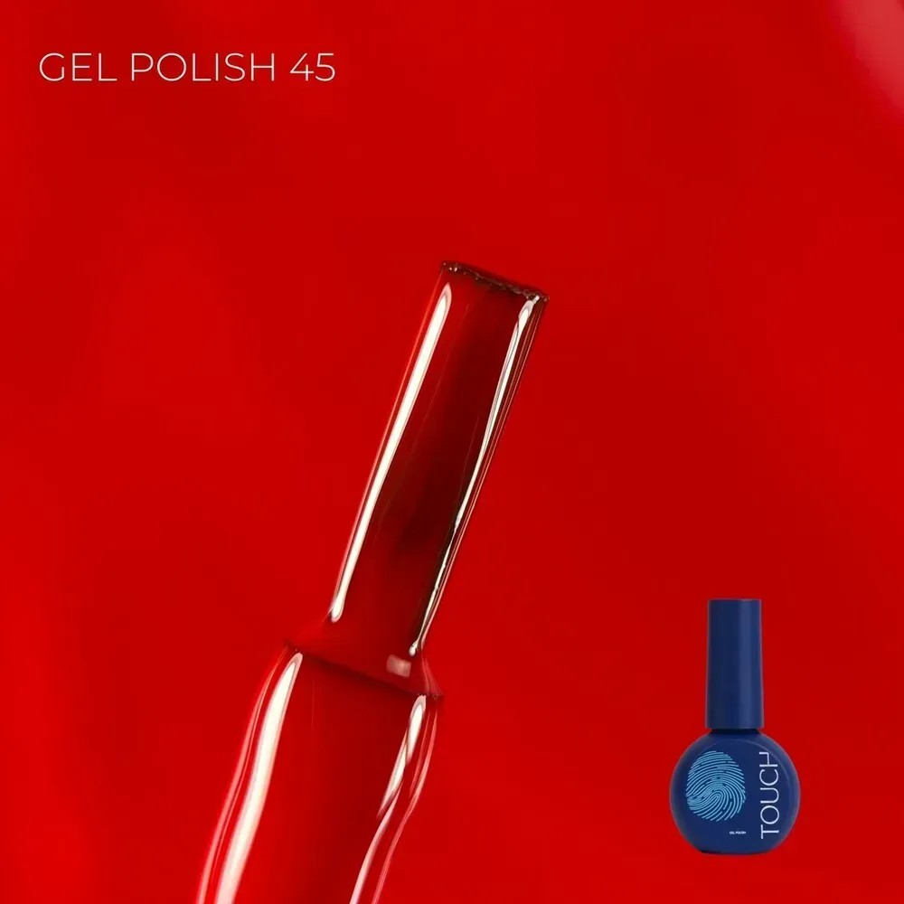 TOUCH gél lakk 9 ml - No.45 - cseresznyepiros