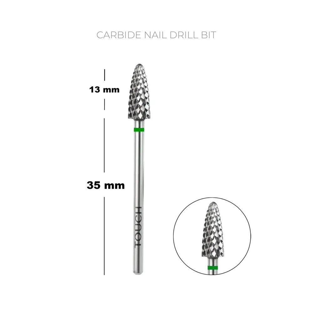 TOUCH karbid csiszolófej - Corn - zöld gyűrű, kemény