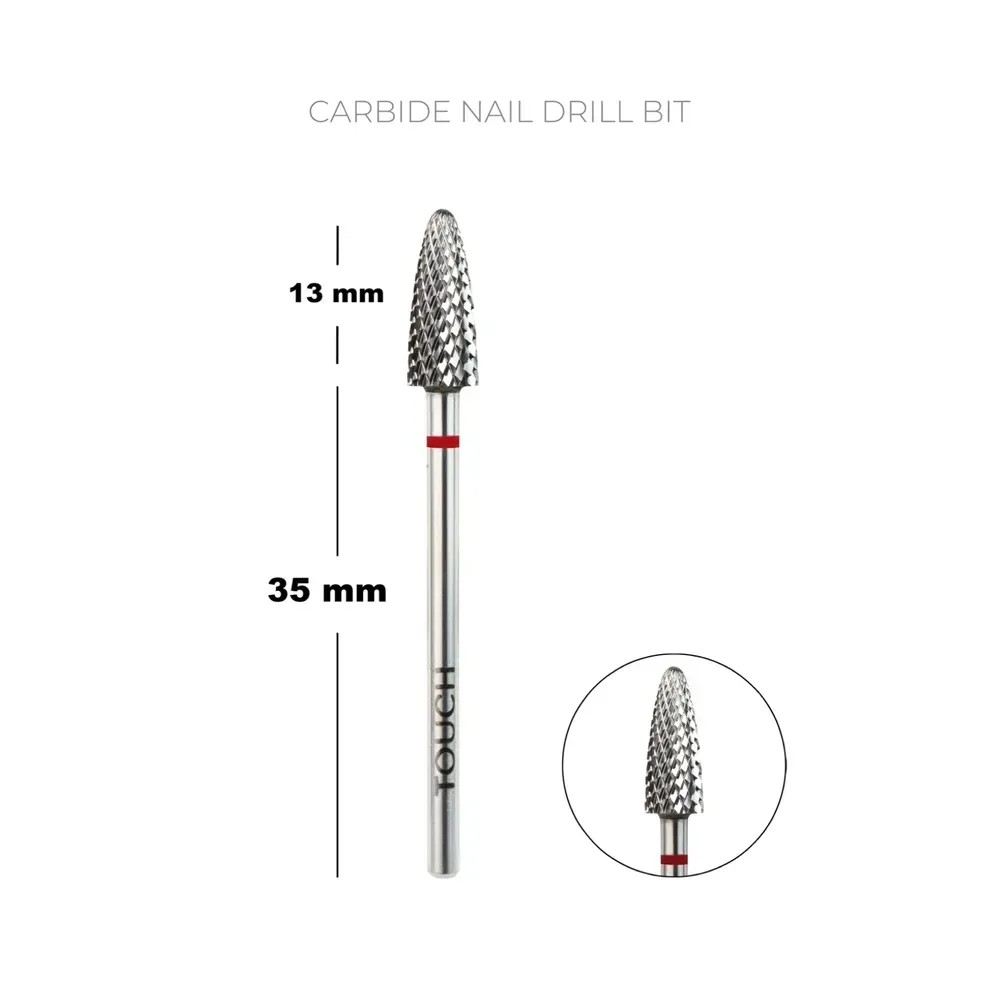 TOUCH karbid csiszolófej - Corn - piros gyűrű, finom