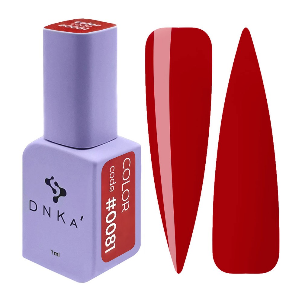 DNKa' Gél lakk 12 ml - No.0081 - klasszikus tiszta piros