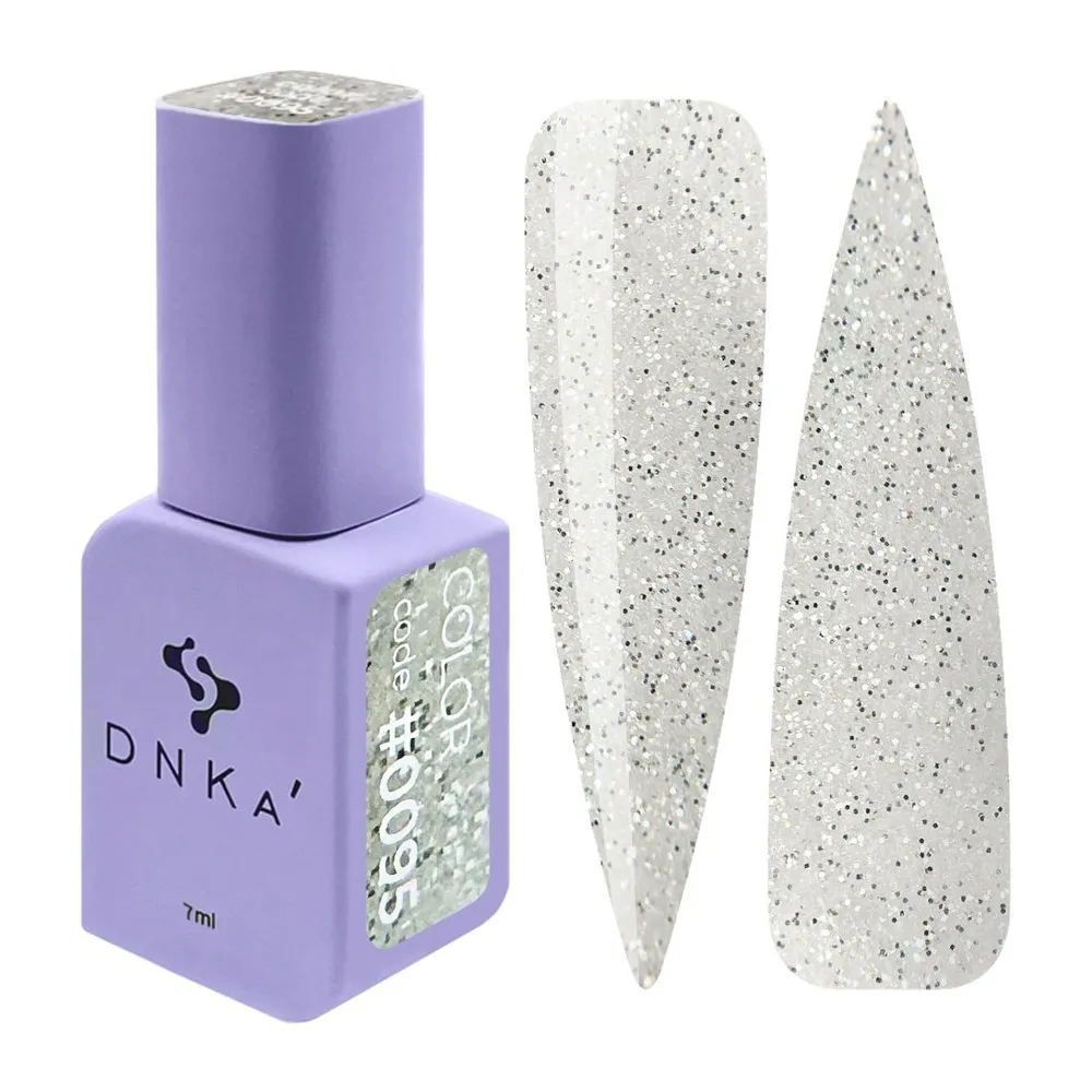 DNKa' Gél lakk 12 ml - No.0095 - ezüst-fehér reflektív csillám