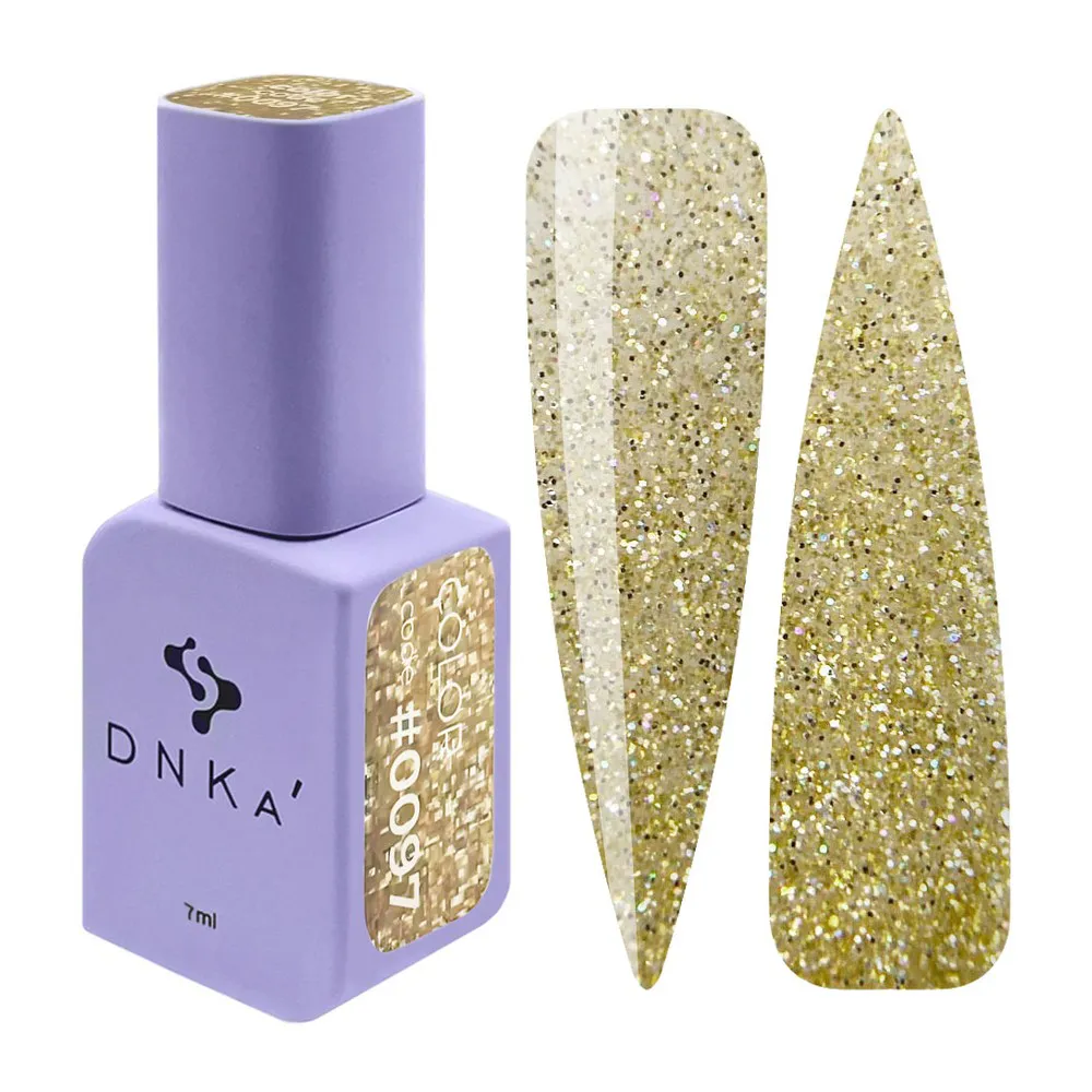 DNKa' Gél lakk 12 ml - No.0097 - pezsgőarany reflektív csillám