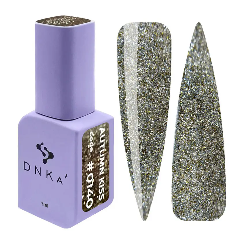 DNKa' Gél lakk 12 ml - No.0140 - pezsgőarany üvegcsillám (Autumn Kiss)