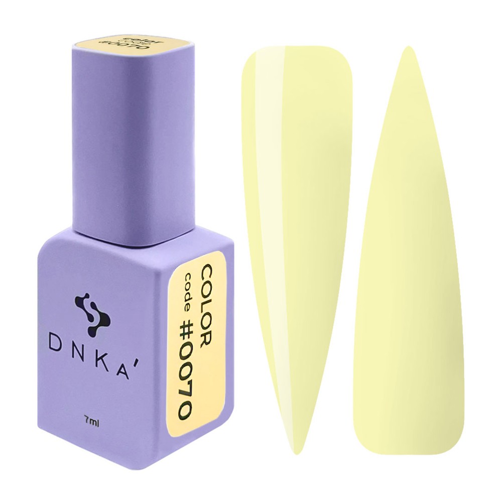DNKa' Gél lakk 7 ml - No.0070 - pasztell citromsárga
