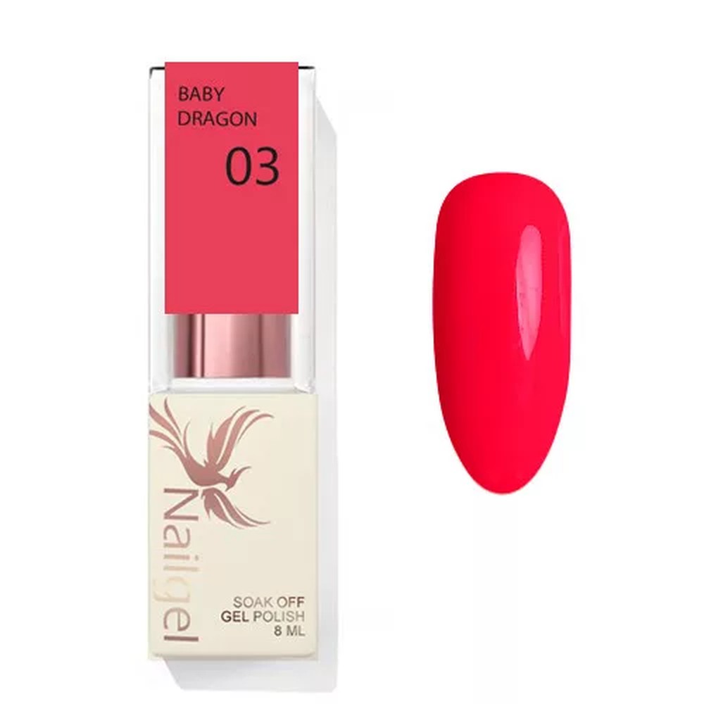 Nailgel Baby Dragon neon gél lakk 8 ml - No.03