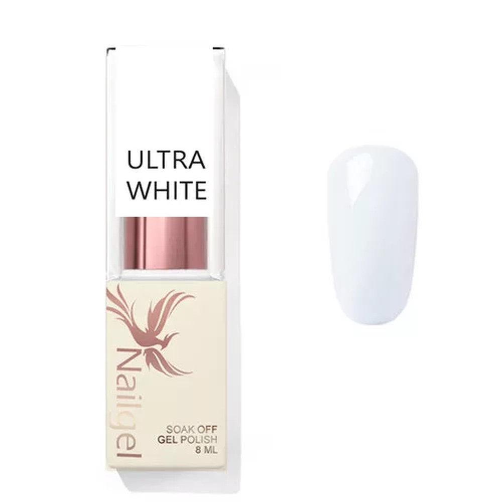 Nailgel Ultra White gél lakk 8 ml - extra fehér