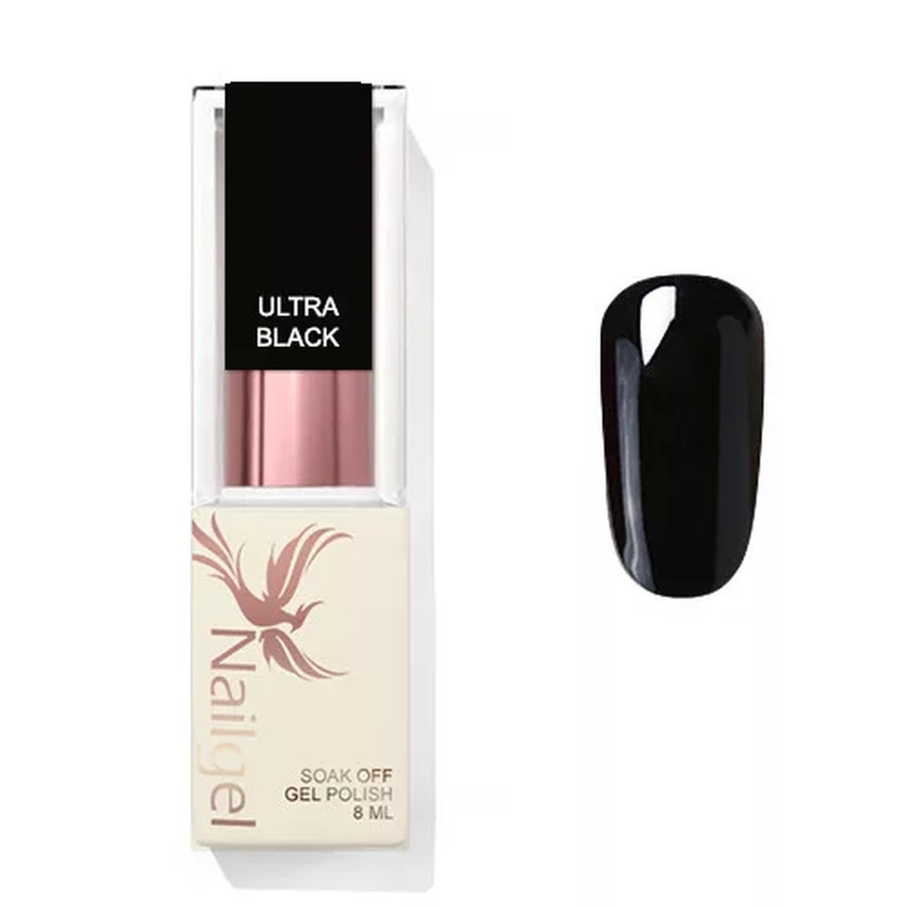 Nailgel Ultra Black gél lakk 8 ml - extra fekete