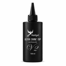 Nailgel Ultra Shine Top Coat V2 fixálásmentes fényzselé 100 ml - utántöltő