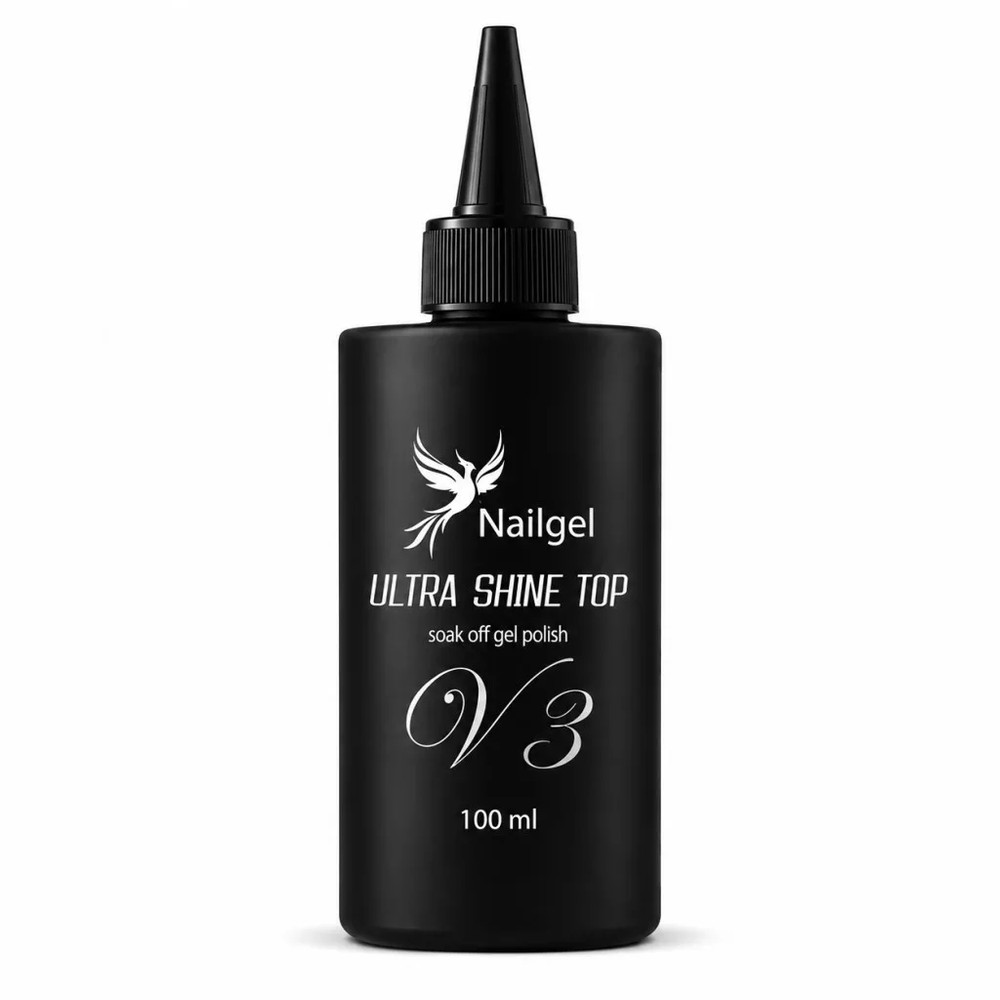 Nailgel Ultra Shine Top Coat V3 fixálásmentes fényzselé 100 ml - utántöltő