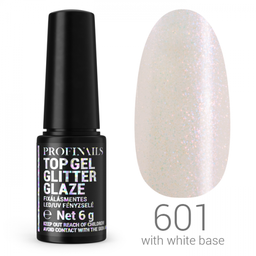 Profinails Top Gél Glitter Glaze fixálásmentes LED/UV fényzselé 6g No. 601