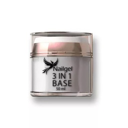 Nailgel 3in1 Builder Base alapozó, építő és ragasztó zselé 50 ml pumpás tégely - Clear