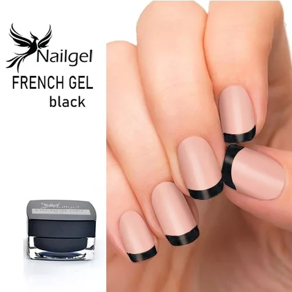 Nailgel French Gel festőzselé 5 ml - fekete