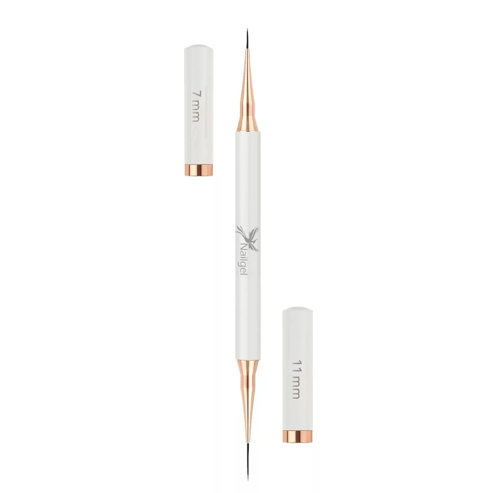 Nailgel Dual Pro kétoldalú liner ecset - 7 mm és 11 mm