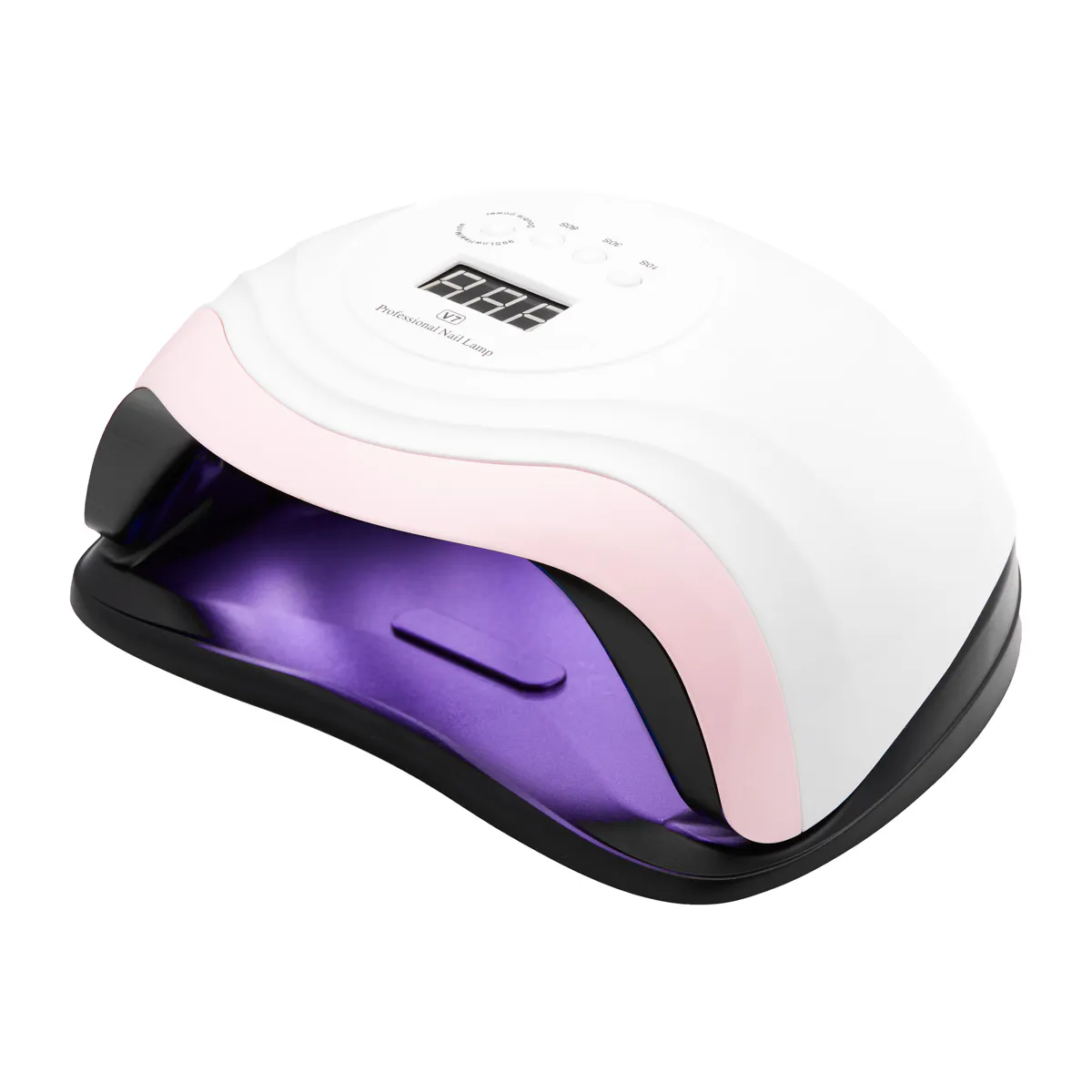 GLOW V7 UV/LED műkörmös lámpa 168W – fehér-rózsaszín – 36 LED