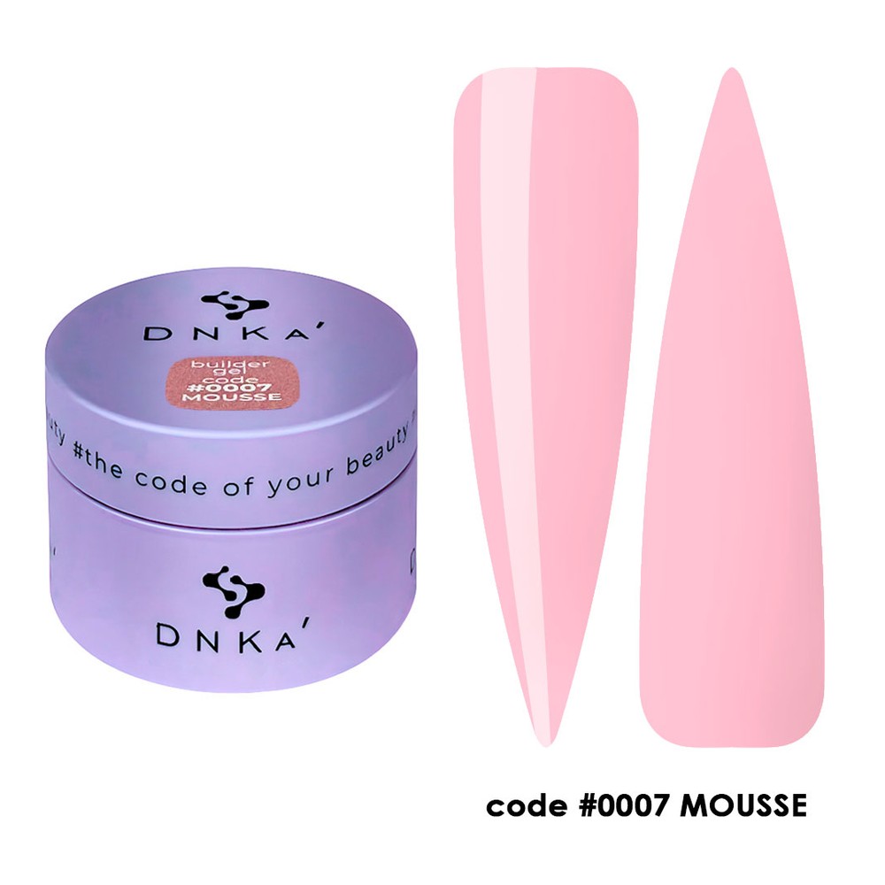 DNKa' Builder Gel Mousse építőzselé 30 ml - No.0007 - világos rózsaszín
