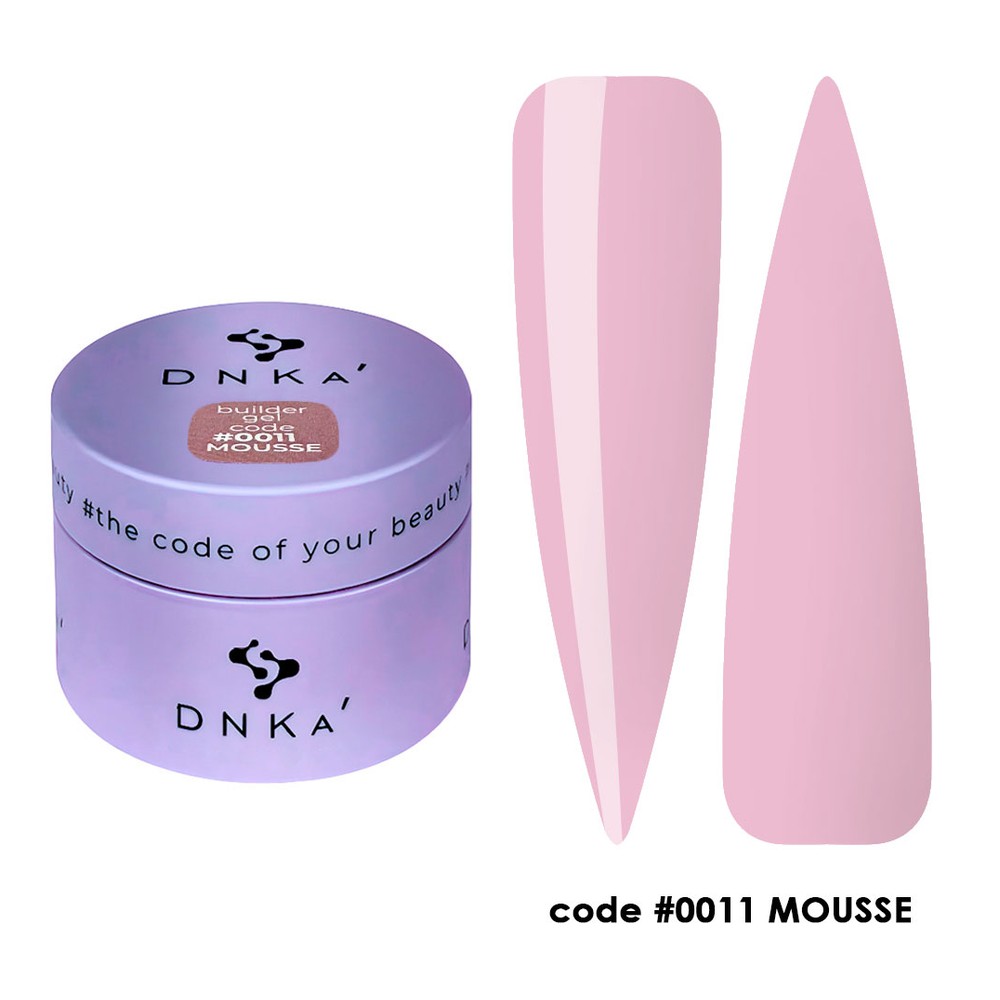 DNKa' Builder Gel Mousse építőzselé 30 ml - No.0011 - hamvas mályvás rózsaszín