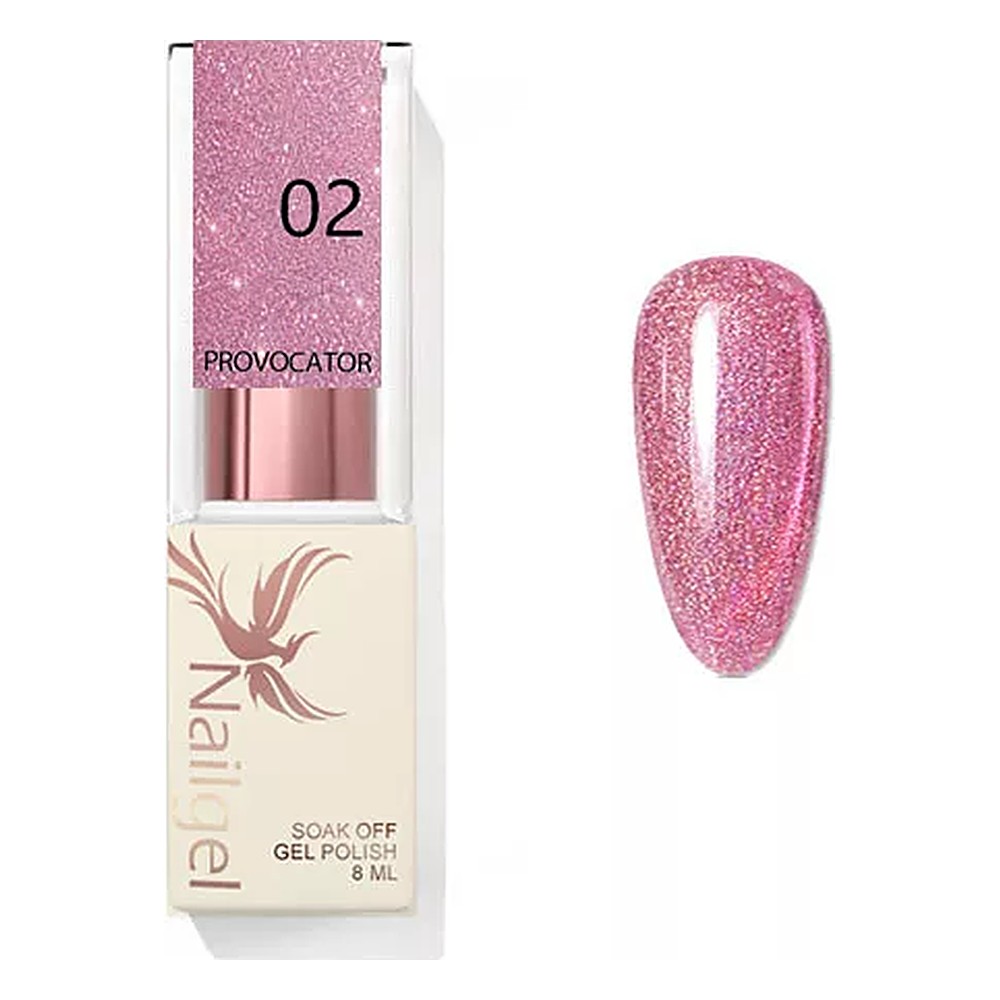 Nailgel Provocator reflektív mágneses gél lakk 8 ml - No.02