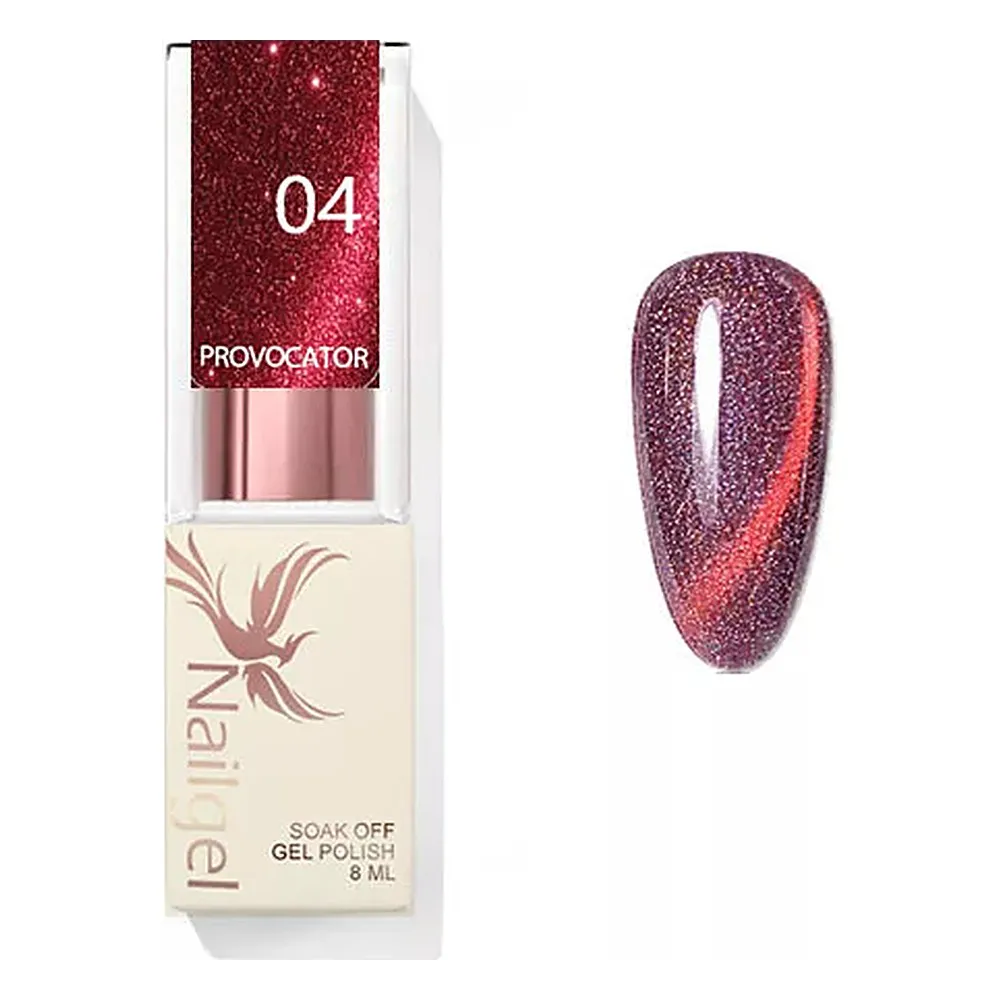 Nailgel Provocator reflektív mágneses gél lakk 8 ml - No.04