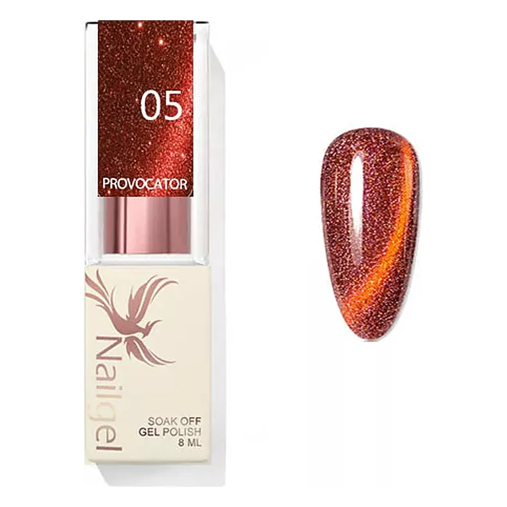 Nailgel Provocator reflektív mágneses gél lakk 8 ml - No.05