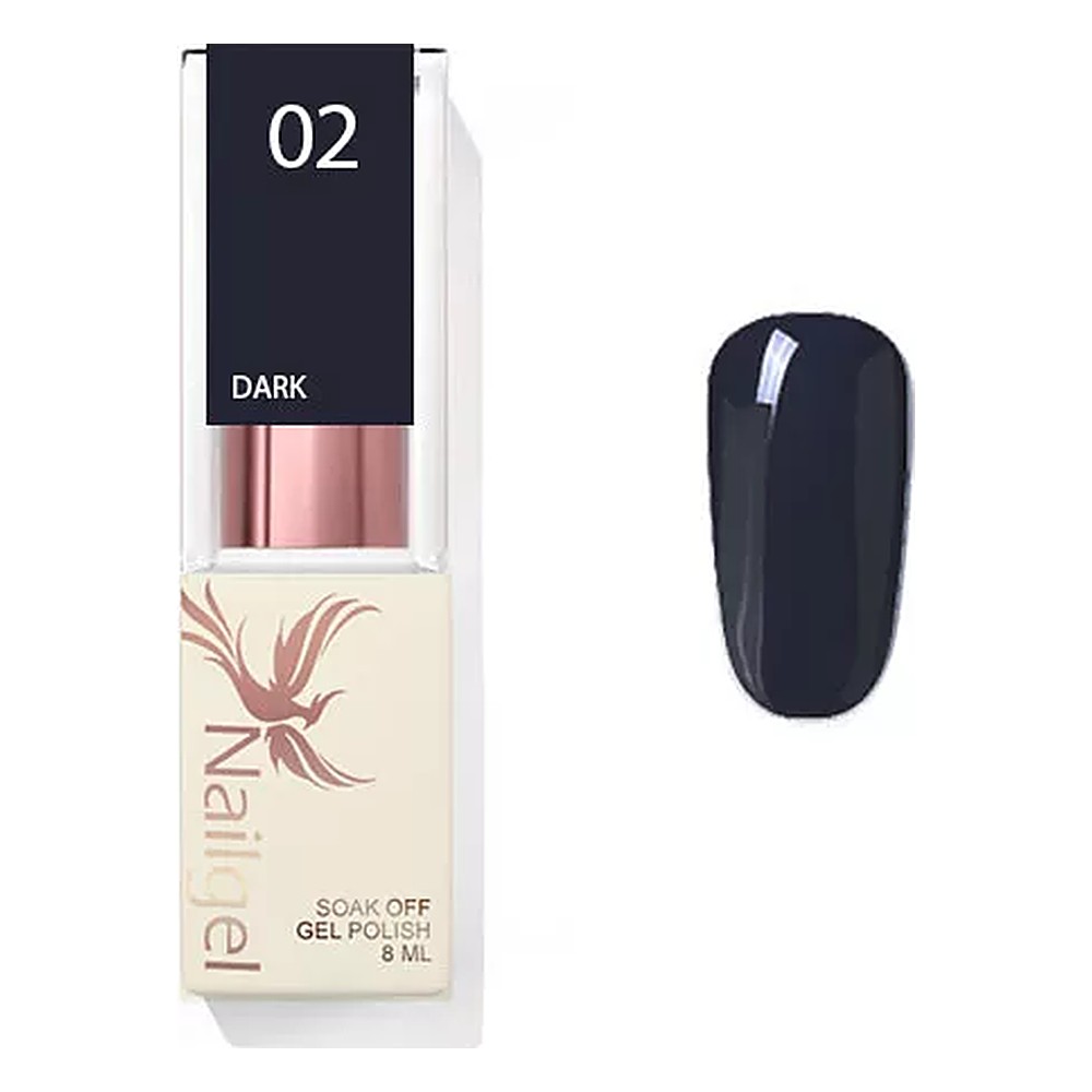 Nailgel Light & Dark sötét gél lakk 8 ml - Dark 02