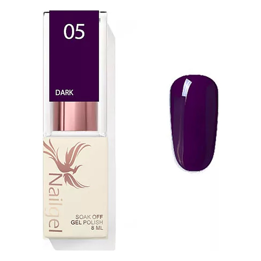 Nailgel Light & Dark sötét gél lakk 8 ml - Dark 05