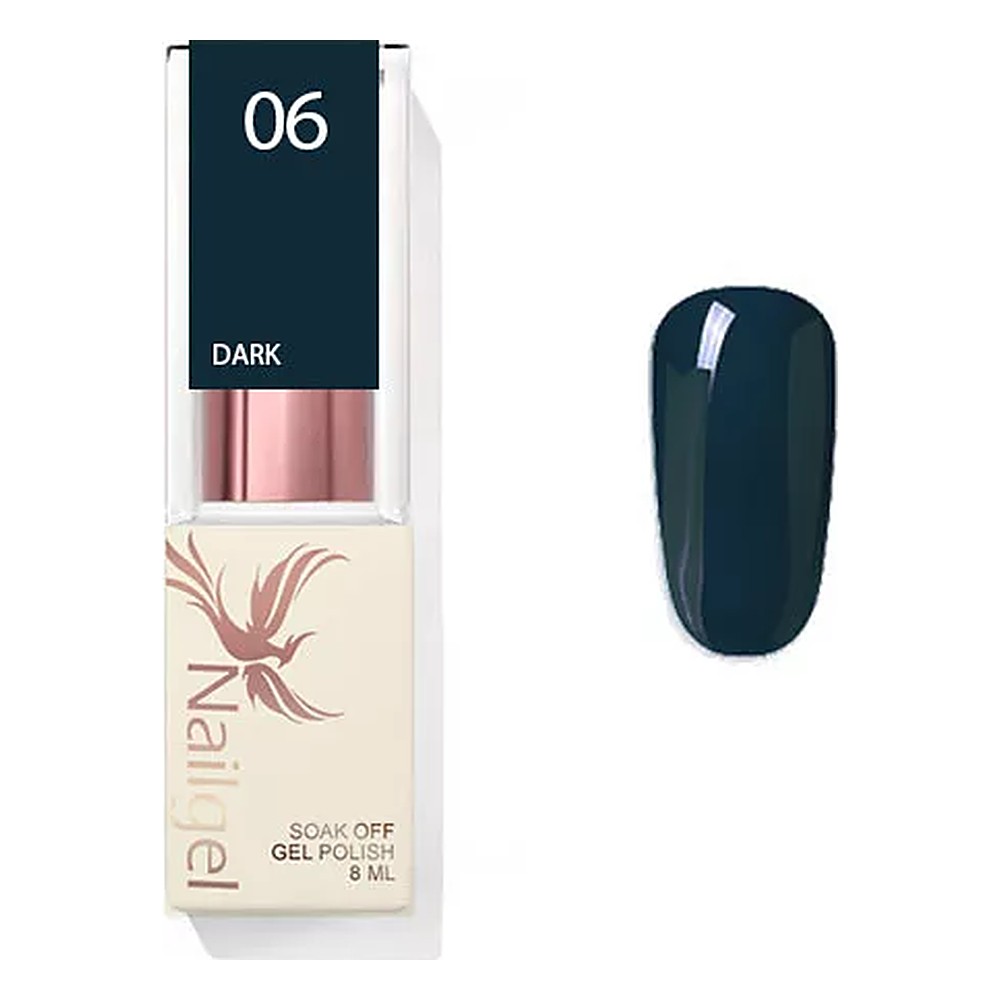 Nailgel Light & Dark sötét gél lakk 8 ml - Dark 06