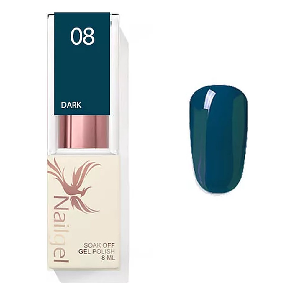 Nailgel Light & Dark sötét gél lakk 8 ml - Dark 08