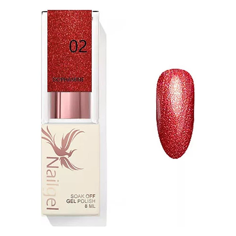 Nailgel Dophamine csillámos gél lakk 8 ml - No.02