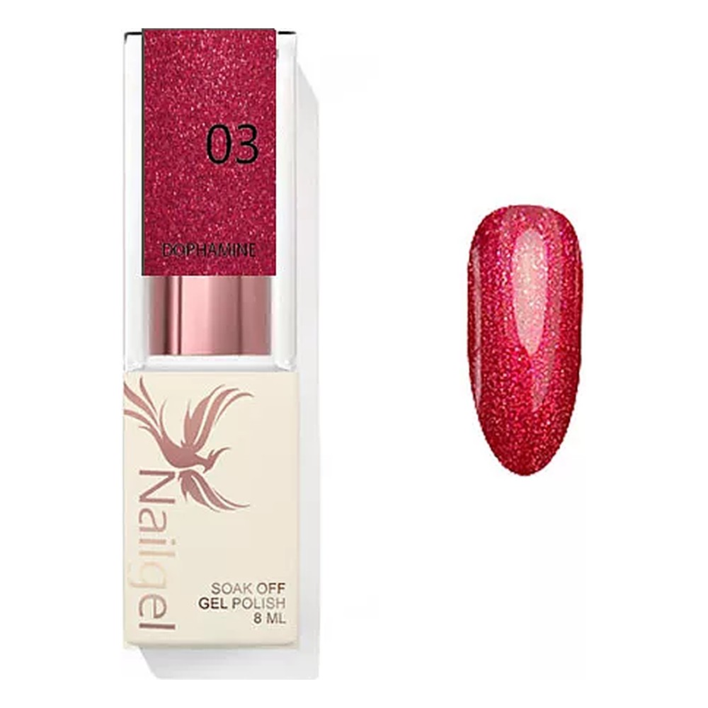 Nailgel Dophamine csillámos gél lakk 8 ml - No.03
