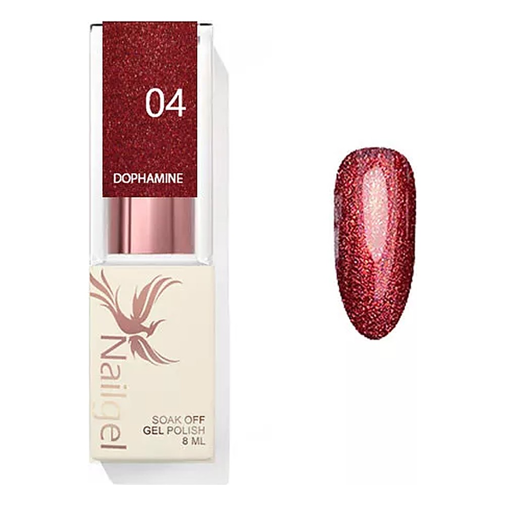 Nailgel Dophamine csillámos gél lakk 8 ml - No.04