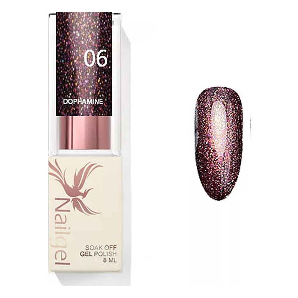 Nailgel Dophamine csillámos gél lakk 8 ml - No.06