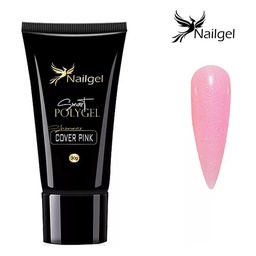 Nailgel Smart Polygel tubusos polygel 30 g - Shimmer Cover Pink