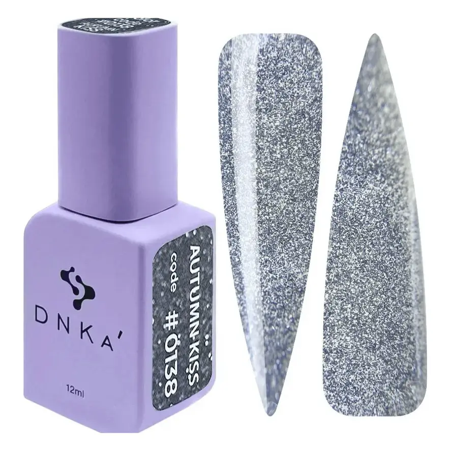 DNKa' Gél lakk 12 ml - No.0138 - ezüst csillámos (Autumn Kiss)