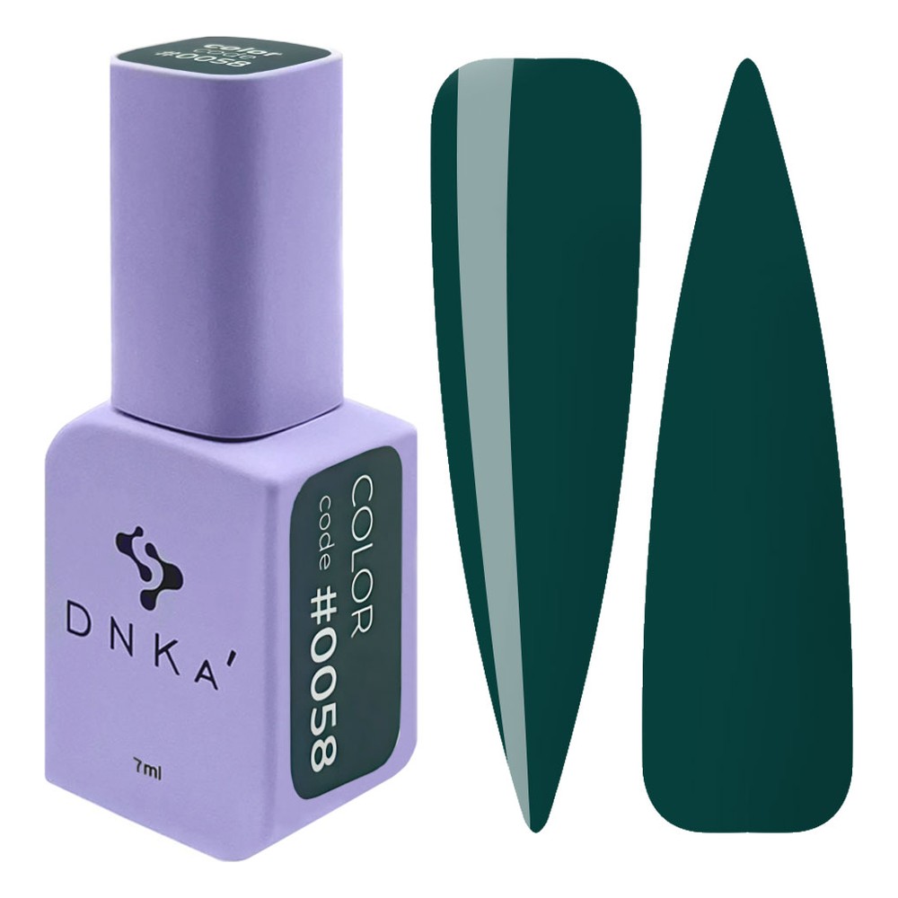 DNKa' Gél lakk 7 ml - No.0058 - sötét fenyőzöld