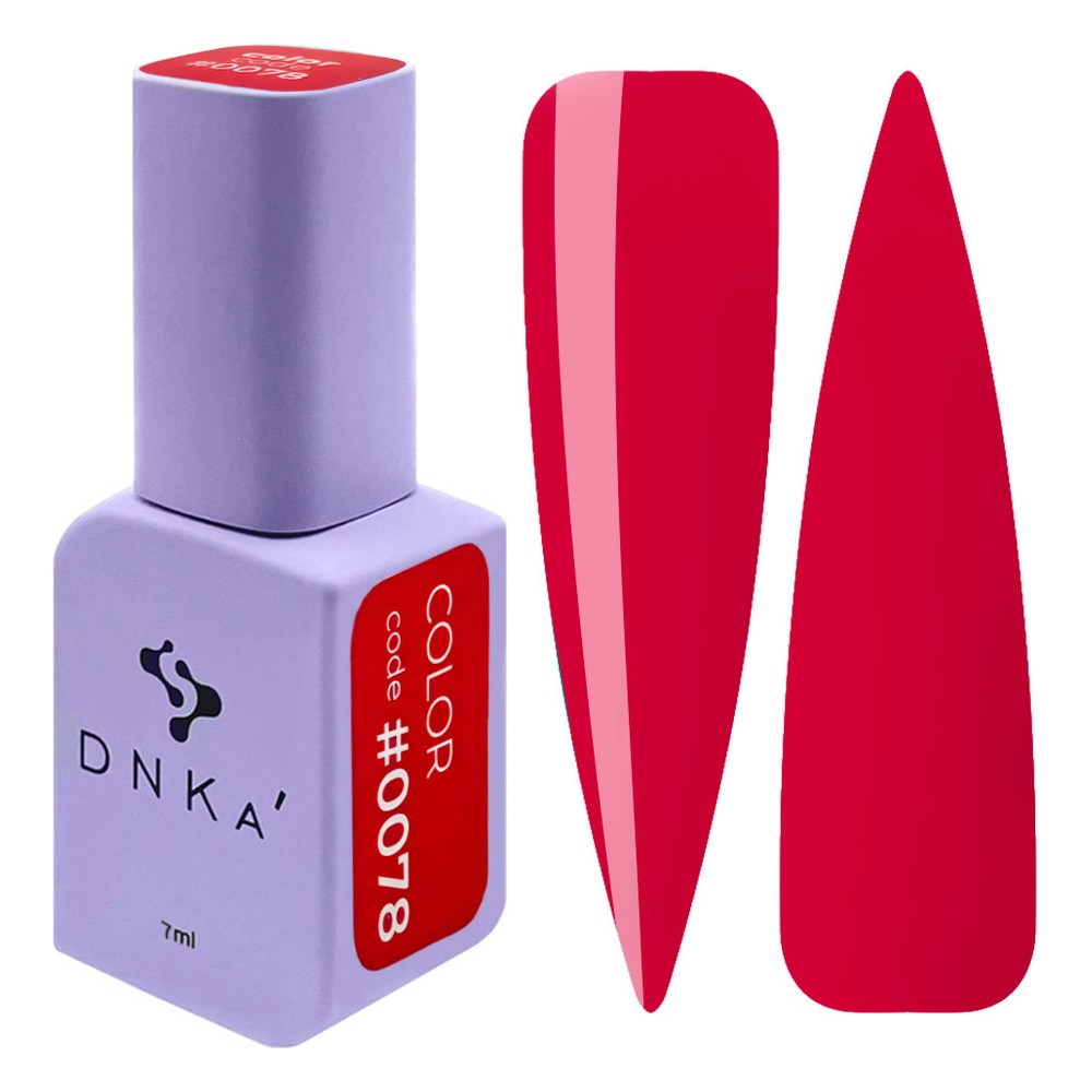 DNKa' Gél lakk 7 ml - No.0078 - élénk málnapiros